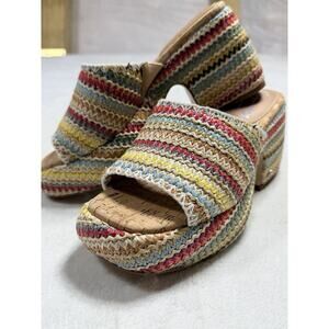 Circus NY by Sam Edelman Ilyse Platform Sandal 6.5 Multi Woven Rainbow Fairycore